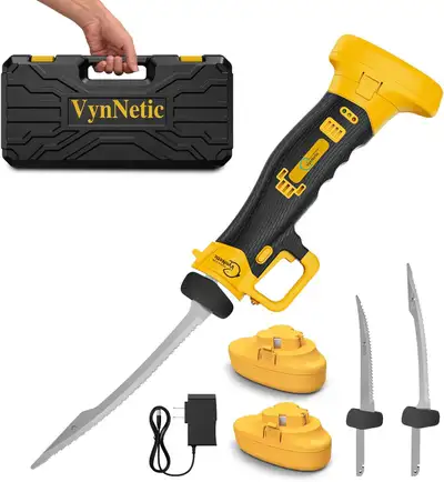 NEUF: Couteau électrique 2 lames + 2 piles rechargeables, View more