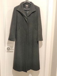 Radley Women Black Wool Long Dress Winter Coat Jacket - Size 12