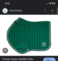 ISO hunter green saddle pad
