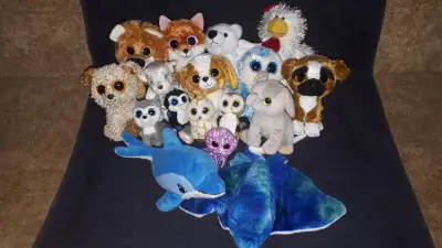 Smoke and pet free home. Various stuffies, Ty, Pokemon, Skylanders, Minecraft, etc. In excellent con...