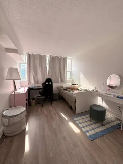 2 BEDS (living room is converted into bedroom using curtain) Sublet a 1 Bedroom apartment for the su...
