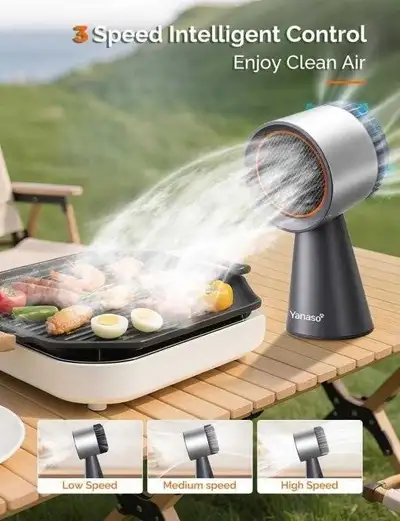 Portable Kitchen Range Hood Quiet 3-Speed Countertop Exhaust Fan, View more