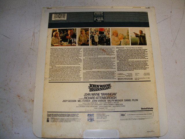 1975 Vintage Laser Video Disc - John Wane - Brannigan in Arts & Collectibles in Saint John - Image 2