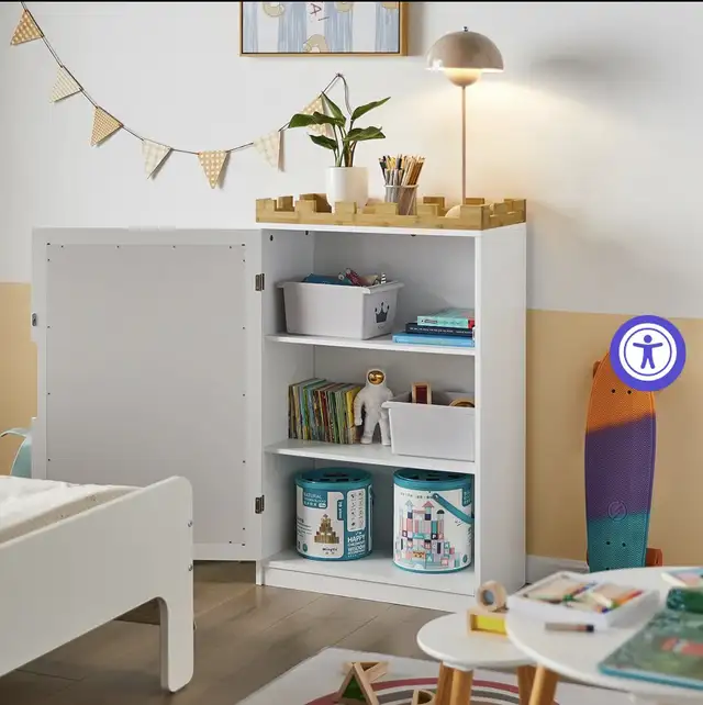 CHILDREN BOOKCASE TOY SHELF, WHITE in Bookcases & Shelving Units in Markham / York Region - Image 3