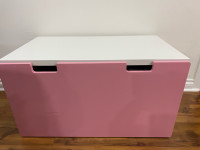 Bench with storage blue (also available in pink) pink