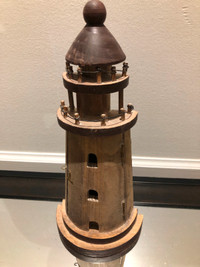 Vintage Wooden Half Lighthouse Key Holder in great condition.