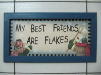 My Best Friends Are FlakesChristmas Wall/Door 15x8 Wooden Sign
