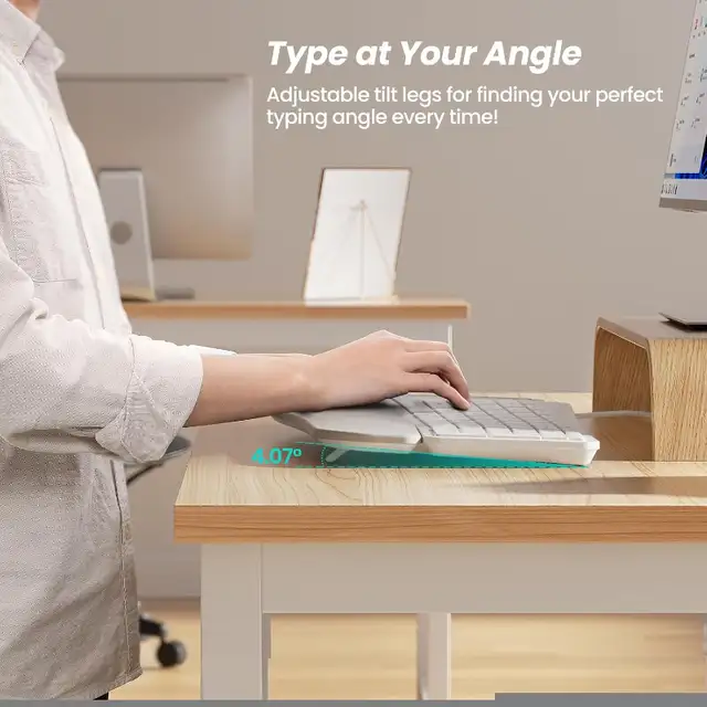 Wired Ergonomic Keyboard - White in Mice, Keyboards & Webcams in City of Toronto - Image 3