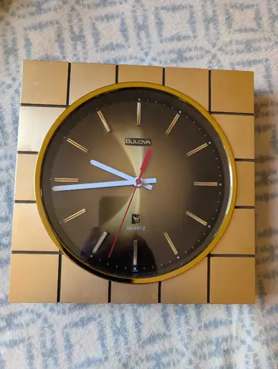 vintage Bulova wall clock , View more