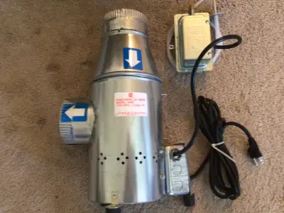 Dryer vent booster fan, View more