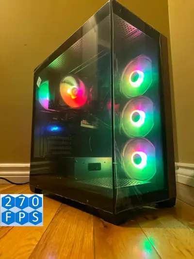 RTX 3060 Ti Ryzen 5 5500 6 Core RGB Gaming PC 16GB DDR4 500G SSD, View more