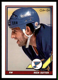 Rich Sutter St. Louis Blues Hockey Card 1991