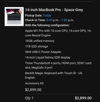 14" MacBook Pro (1TB) Bought in 2022 from Apple, Barely Used