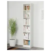 Ikea Billy Narrow Bookcase - White