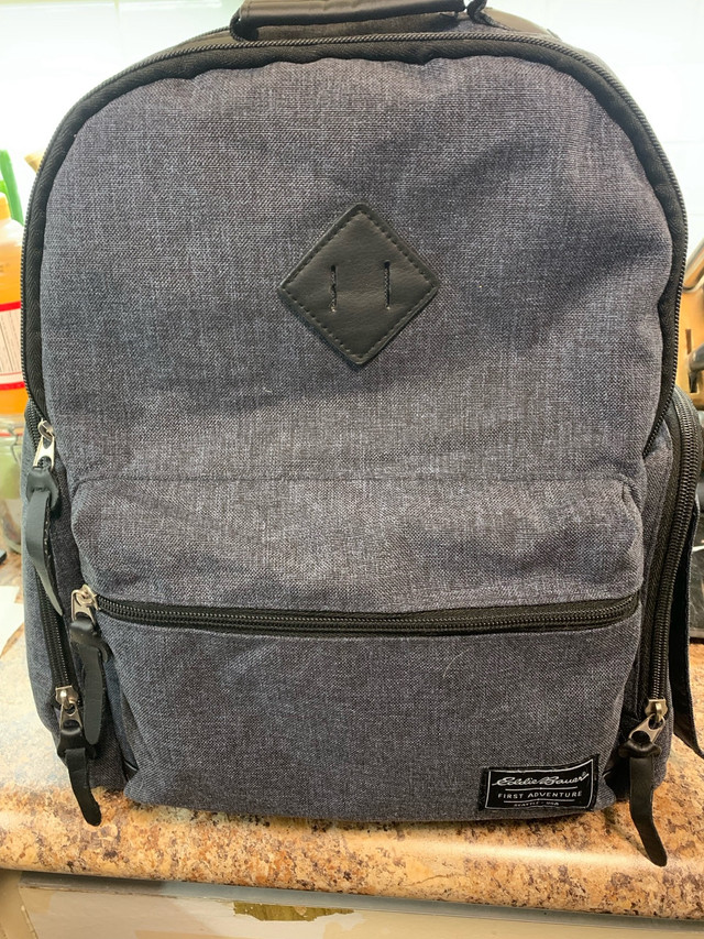 Eddie Bauer First Adventure Baby Diaper Bag Backpack Gray Blue  in Multi-item in St. Catharines