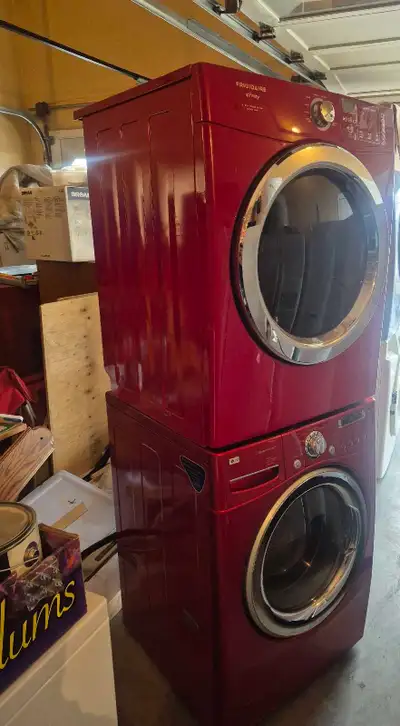 Red washer and dryer , View more