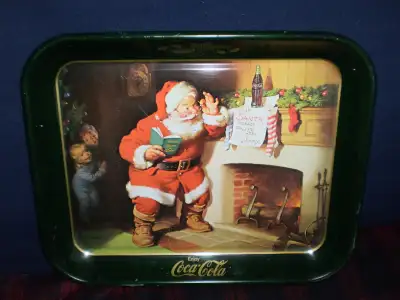 Vintage Coca-Cola Serving Tray 13 * 2.5 inches $25 FIRM Vintage Coca Cola Santa Serving Tray 13.25"...