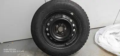 4 snow tires on rims. Used only 1 season. Goodyear Winter Command. Comes with 20 luggage nuts.