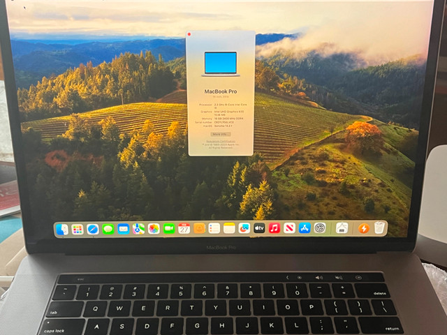MacBook Pro 2019 i9 2.3, 16GB and 500GB SSD 15" Touch in Laptops in City of Toronto - Image 2