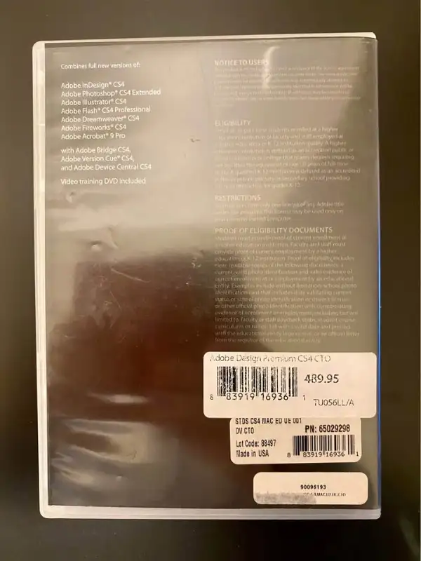 Adobe Creative Suite 4 Design Premium Mac OS in Software in Vancouver - Image 3