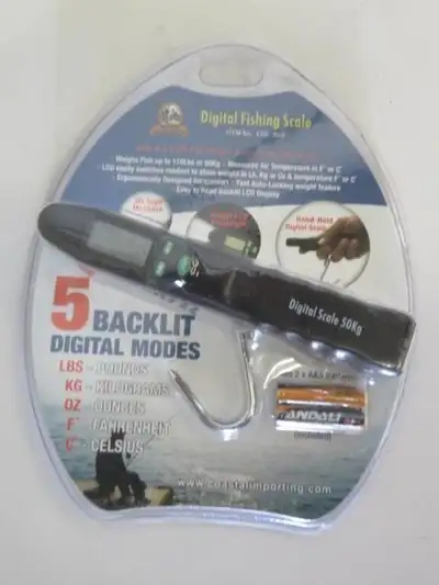 **NEW** $15 (firm) ... There are 2 for sale Digital Fishing Scale ABOUT THIS ITEM: - With 2 LED flas...