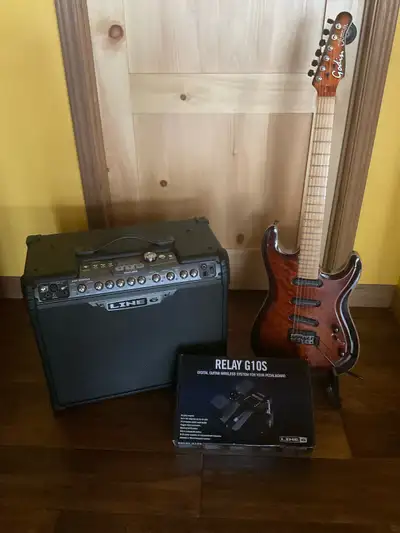  Godin Artisan ST with Line 6 Jam Amp and Line 6 Wireless Relay, View more
