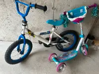 kid bike and scooter