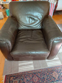 Single seat Leather couch 