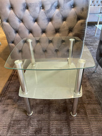 SALE! Small Glass End Table