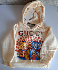 Sweatshirt à Capuche pour Enfant Fille Garçon Neuf Pure Coton 