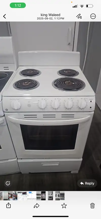 Working Apartment size 24 inch Electric stove Range oven Can deliver for a fee with deposit Also hav...