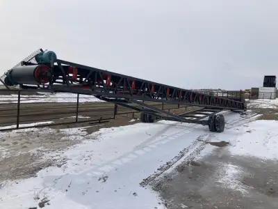 Brand new, manufactured in Sk, 60 foot conveyor. 36” wide belt, Dodge box drive, superior rollers, T...