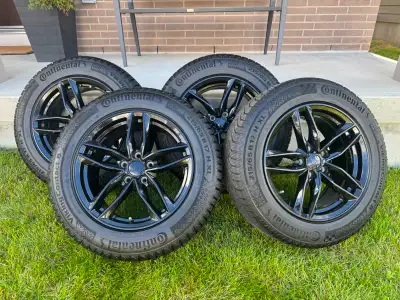 Winter Tires - Almost New Used one Season Alloy Rims Continental Viking Contact 8 215/65 R17 “Fit on...