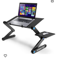 Extra Wide Adjustable Laptop Stand with Cooling Fan & Mouse Pad