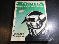 1988-1991 Honda XR650R Factory OEM Service Manual