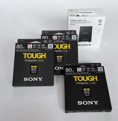 Sony CFexpress Type A 80GB x3 + lecteur MRW-G2 (neuf), View more