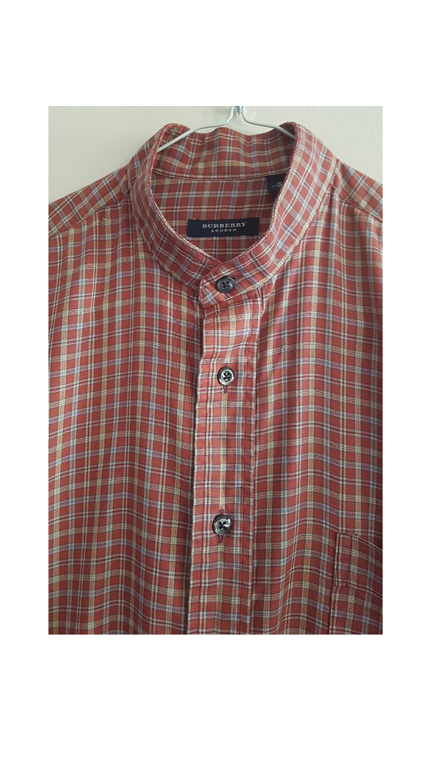 Burberry Men's Long Sleeve Utility Grandad Collar Shirt, Size S in Men's in Markham / York Region - Image 4