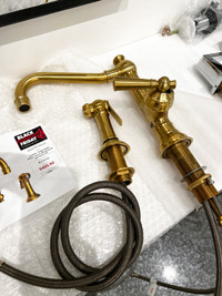 Jacobean Single Faucet w/ Side Spray (Sat Brass) — NEWPORT BRASS
