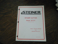 Steiner SC101 Stump Cutter  Owners, Parts Manual