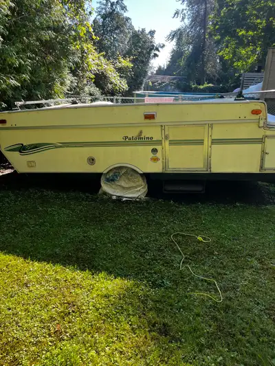Single axel camper . Roof comprised. Ice storm/snowload damage. Best offer