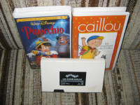 VHS POUR ENFANTS - L'AVENTURE DE CAILLOU, PINOCCHIO, TELETUBBIES