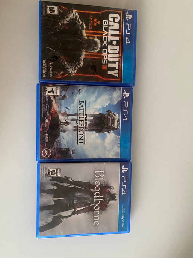 PS4 Games Star Wars COD black ops 3 and Bloodborne ,Destiny in Sony Playstation 4 in Saskatoon