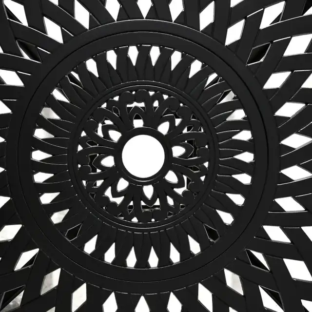 30-inch Round Patio Dining Table with Umbrella Hole Antique Cast in Patio & Garden Furniture in Markham / York Region - Image 8