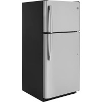 Frigidaire 18cf freestanding top-freezer stainless/black