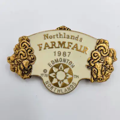 Farmfair 1987 Northlands Edmonton Alberta Metal Pin Pinback Vint, View more