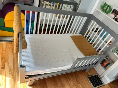 Babyletto Hudson Crib, conversion kit and mattress, View more