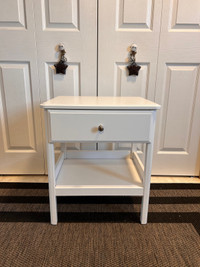 Bedside table - white
