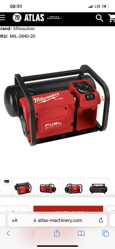brand new M18 Milwaukee fuel compressor brushless, View more