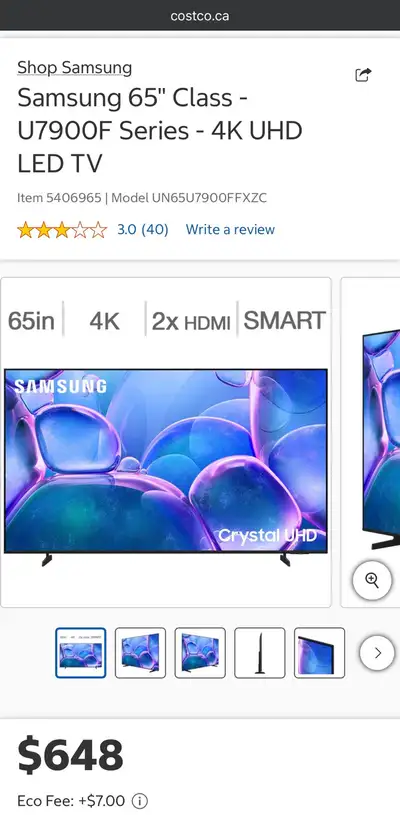65” Samsung Smart Tv Brand new!, View more