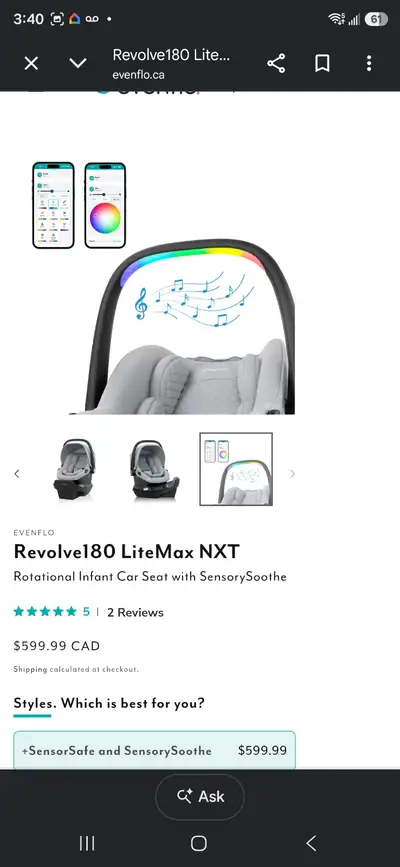 Brand new box has never been opened Evenflo infant car seat, View more